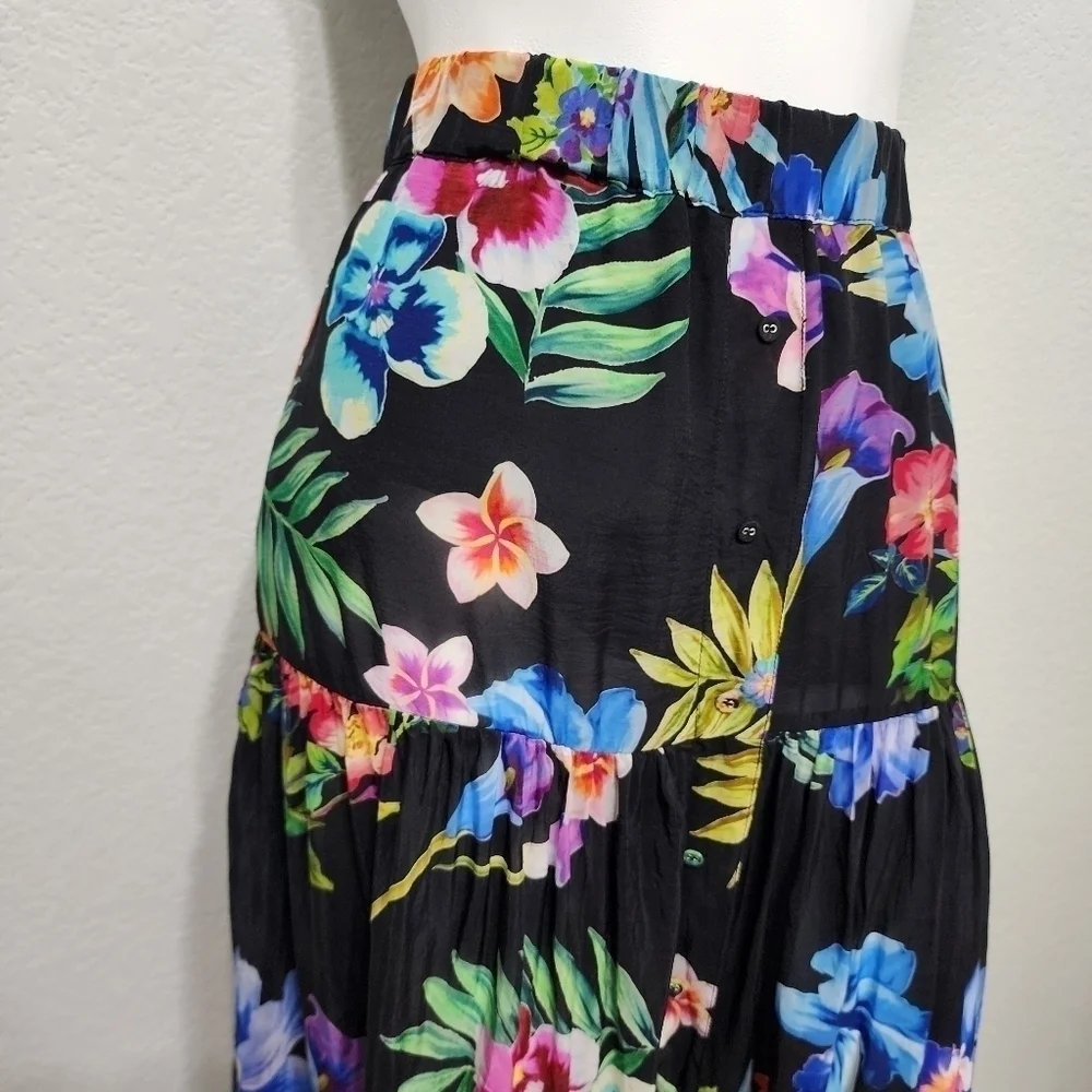 Johnny Was Aruba Ophelia Floral Skirt Size S